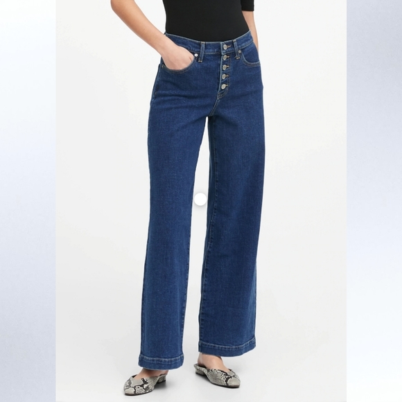Banana Republic Denim - 🔖Banana Republic High-Rise Wide-Leg Size 26